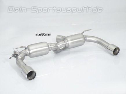 Ragazzon Edelstahl Duplex Sportauspuff BMW 3er F30 F31 Limousine u. Touring 335i je 90mm rund eingerollt gerade