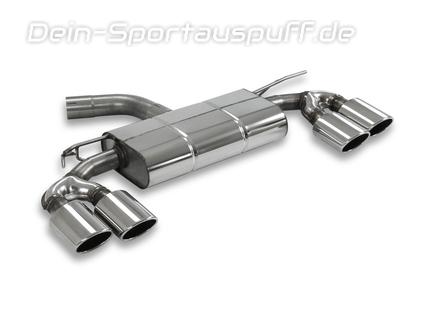 Fox Edelstahl Duplex Sportauspuff VW Golf 7 1.2l 1.4l TSI 1.6l TDI in R-Optik je 2x115x85mm oval eingerollt abgeschrägt
