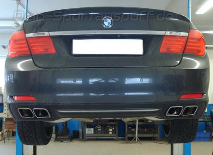 FOX Edelstahl Duplex Sportauspuff BMW 7er F01 760i ohne Abgasklappen für originalen Endrohrausgang