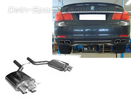 FOX Edelstahl Duplex Sportauspuff BMW 7er F01 760i mit Abgasklappen für originalen Endrohrausgang