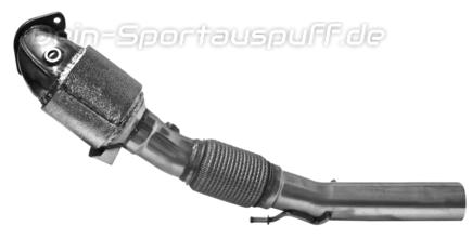 Bastuck Edelstahl Ø76mm Downpipe mit 200-Zeller Sport-Kat Ford Focus 3 RS ab 2016