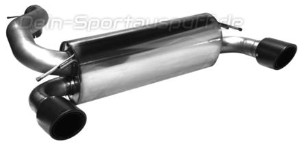 Bastuck Edelstahl Duplex Sportauspuff Ø76mm Ford Focus 3 RS ab 2016 je 100mm rund eingerollt abgeschrägt aus Carbon