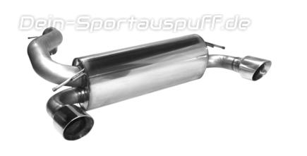 Bastuck Edelstahl Duplex Sportauspuff Ø76mm Ford Focus 3 RS ab 2016 je 100mm rund doppelwandig abgeschrägt