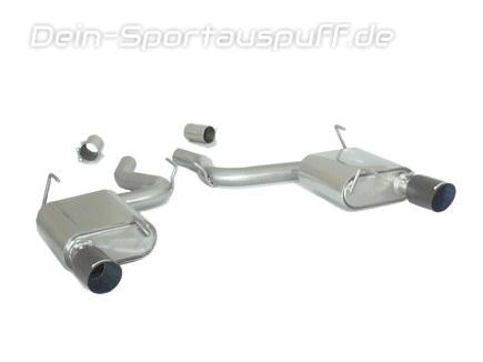 Ragazzon Edelstahl Duplex Sportauspuff-Komplettanlage ab Kat Ford Mustang 6 Coupe 2.3l EcoBoost je 102mm rund scharf abgeschrägt aus Carbon