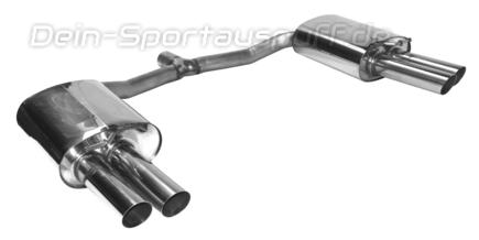 Bastuck Edelstahl Duplex Sportauspuff Kia Optima 2 Typ JF GT-Line je 2x76mm rund eingerollt abgeschrägt