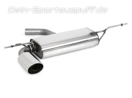 Fox Edelstahl Sportauspuff Ø70mm Audi A3 8P 1.4 TFSI 129x106mm oval eingerollt abgeschrägt