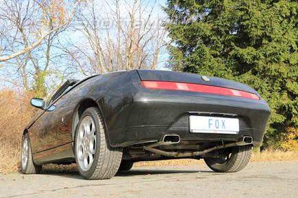 Fox Edelstahl Duplex Endrohrgeweih Alfa Romeo GTV je 145x65mm trapezförmig eingerollt abgeschrägt