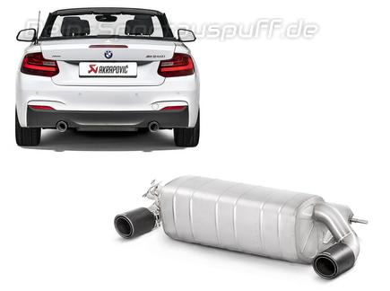 Akrapovic Evolution Line Edelstahl Duplex Sportauspuff BMW 2er M240i F22 Coupe u. F23 Cabriolet je 95mm rund aus Carbon