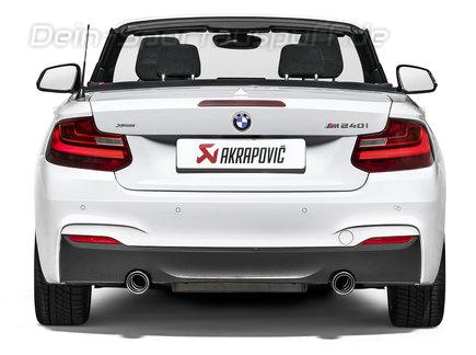 Akrapovic Evolution Line Edelstahl Duplex Komplettanlage ab Kat BMW 2er M240i F22 Coupe u. F23 Cabriolet je 95mm rund aus Carbon