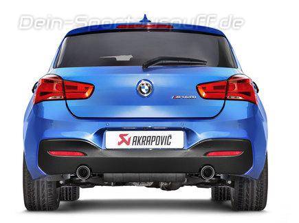 Akrapovic Evolution Line Edelstahl Duplex Komplettanlage ab Kat BMW 1er M140i F20 F21 je 95mm rund aus Carbon