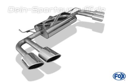 FOX Edelstahl Duplex Sportauspuff Hyundai Tucson 3 Typ TL je 2x115x85mm oval eingerollt seitlich abgeschrägt