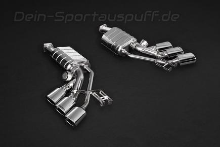 Capristo Edelstahl Sidepipe Sportauspuff Mercedes G-Klasse G63 AMG ab 2012 je 3x oval eingerollt abgeschrägt