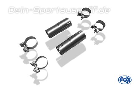 FOX Edelstahl Adapter inkl. Schellen Audi 200 quattro Typ 44Q