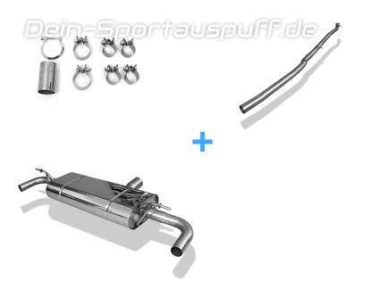Fox Edelstahl Duplex Racing-Komplettanlage ab Kat Mercedes A-Klasse W176 A250 4matic Facelift für Serien-Endrohrblenden