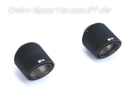Remus Carbon Endrohrsatz 2x102mm rund eingerollt abgeschrägt (Länge 145mm)