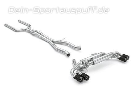 Eisenmann Edelstahl Duplex Racing-Komplettanlage ab Kat BMW 5er F90 M5 Limousine je 2x90mm rund aus Carbon