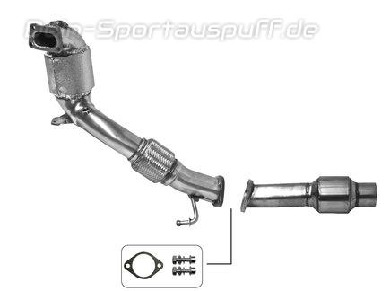 Bastuck Edelstahl Ø70mm Downpipe mit Sportkat (Haupt- und Nachkat) Kia Rio Typ YB 1.0l T-GDI ab Bj. 2017