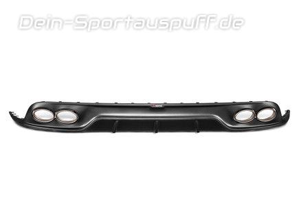 Akrapovic Carbon Heckschürzeneinsatz matt Porsche 911 Typ 991.2 Turbo und Turbo S inkl. 4 ovalen Endrohren