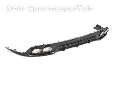 Akrapovic Carbon Heckschürzeneinsatz hochglanz Porsche 911 Typ 991.2 Turbo und Turbo S inkl. 4 ovalen Endrohren