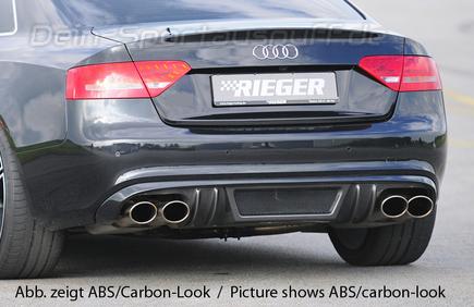 Rieger Heckeinsatz ABS/Carbon Look für Audi A5 S5 quattro Coupe 4.2l