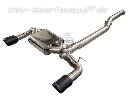 EGO-X Edelstahl Duplex Sportauspuff-Komplettanlage ab Kat mit Klappensteuerung Ø89mm BMW 1er F20 F21 M135i inkl. Endrohrsatz nach Wahl
