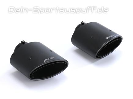 BULL-X Carbon Endrohrsatz zum Aufstecken 2x145x90mm oval abgeschrägt (nur für EGO-X Anlagen)