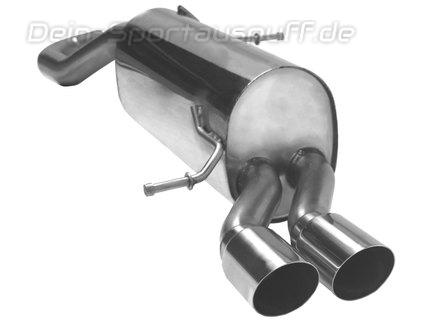 Bastuck Edelstahl Sportauspuff VW Polo AW ab Bj.2017 inkl. GTI 2x76mm rund scharf abgeschrägt ohne Absorber
