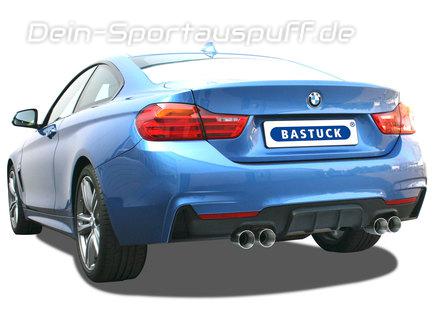Bastuck Edelstahl Duplex Sportauspuff inkl. Adapter auf Serie BMW 4er F32 F33 F36 Diesel je 2x85mm rund doppelwandig gerade