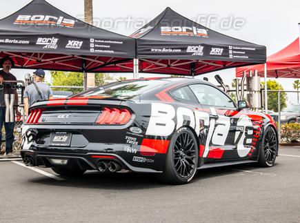 Borla S-TYPE Edelstahl Duplex Komplettanlage ab Kat mit Klappensteuerung Ford Mustang 6 GT Facelift ab 08/2017 je 2x102mm rund abgeschrägt aus Carbon mit Alu-Inlet