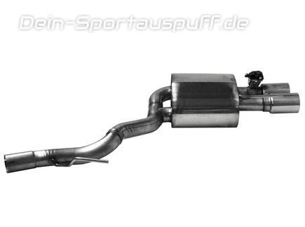 Bastuck Edelstahl Sportauspuff rechts mit Klappensteuerung Ford Mustang 6 GT Facelift ab 08/2017 2x90mm rund doppelwandig gerade