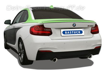 Bastuck Edelstahl Duplex Sportauspuff inkl. Adapter auf Serie BMW 2er F22 Coupe F23 Cabrio Diesel je 90mm rund doppelwandig abgeschrägt