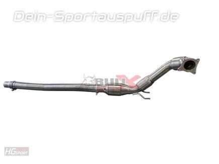 BULL-X Edelstahl Ø76mm Downpipe mit Sport-Kat Ø76mm Audi TT Typ 8J 155kW