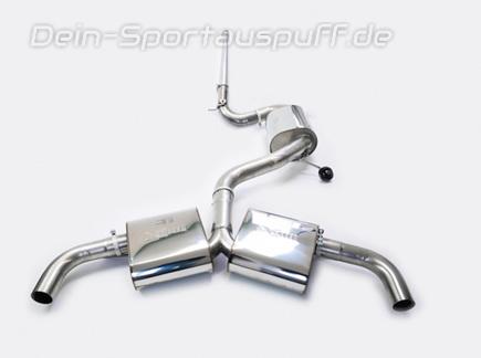 BULL-X Y-Style Edelstahl Duplex Sportauspuff-Komplettanlage ab Kat Ø76mm VW Golf 7 GTI Facelift Performance 245PS inkl. Endrohrsatz nach Wahl