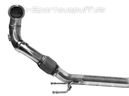 Bastuck Edelstahl Downpipe mit Kat-Ersatzrohr Ø76mm VW Arteon 1.5l TSI ohne OPF Bj.2017-18