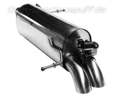 Bastuck Edelstahl Sportauspuff mit Klappensteuerung Seat Ibiza 6F FR-Line ab Bj. 2017 2x63mm Diesel-Optik