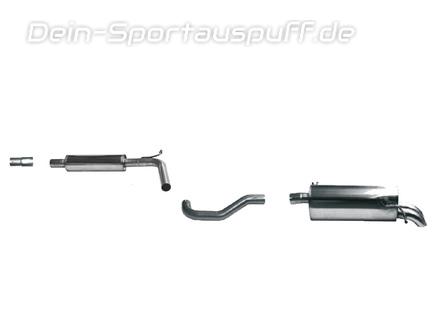 Bastuck Edelstahl Sportauspuff-Komplettanlage ab Kat Seat Ibiza 6F FR-Line ab Bj. 2017 2x63mm Diesel-Optik