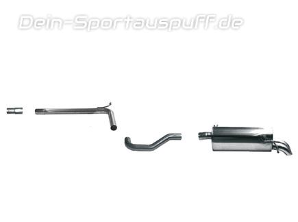 Bastuck Edelstahl Racing-Komplettanlage ab Kat Seat Ibiza 6F ohne OPF Bj.2017-18 2x63mm Diesel-Optik
