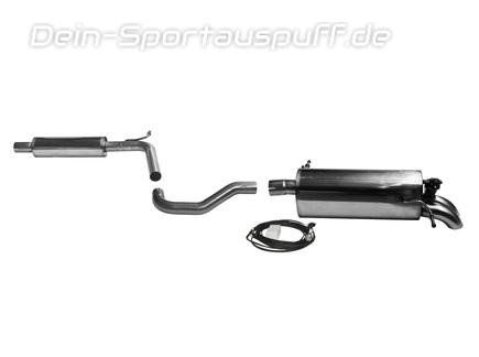 Bastuck Edelstahl Sportauspuff-Komplettanlage ab Kat mit Klappensteuerung Seat Ibiza 6F FR-Line ab Bj. 2017 2x63mm Diesel-Optik