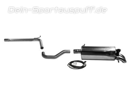 Bastuck Edelstahl Racing-Komplettanlage ab Kat mit Klappensteuerung Seat Ibiza 6F FR-Line ab Bj. 2017 2x63mm Diesel-Optik