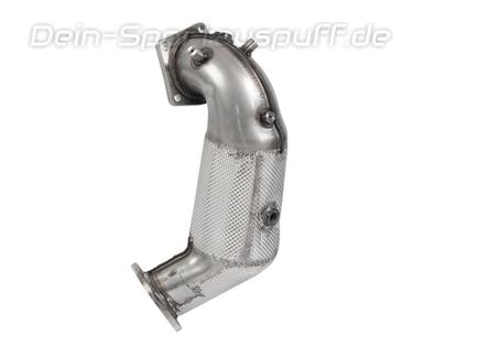 HJS Edelstahl Ø89mm auf Ø70mm Downpipe mit Sport-Kat Hyundai I30N Performance