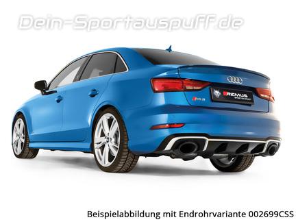 Remus Edelstahl Duplex Racing-Komplettanlage ab Kat Ø76mm-System Audi RS3 8V ab 2017