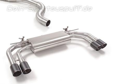 Ragazzon Edelstahl Duplex Racing-Komplettanlage ab Kat Audi RS3 8V Limousine Facelift ab Bj.17 je 2x90mm rund scharf abgeschrägt aus Carbon