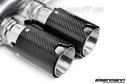 Eisenmann Edelstahl Duplex Sportauspuff BMW M2 Competition F87 je 2x90mm rund aus Carbon