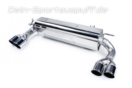 Eisenmann Edelstahl Duplex Sportauspuff-Komplettanlage ab Kat BMW 1er F20 F21 M140i je 2x76mm rund scharfkantig abgeschrägt