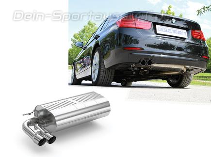 Eisenmann Edelstahl Sportauspuff RACE-Version BMW 3er F30 F31 Limousine u. Touring 330i 2x76mm rund scharf gerade