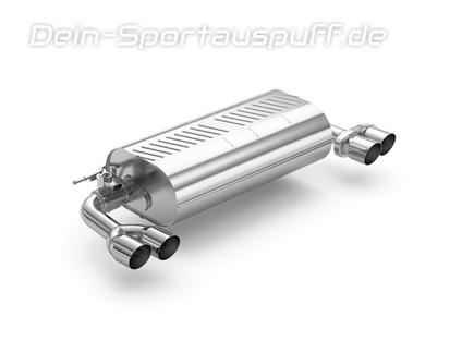 Eisenmann Edelstahl Duplex Sportauspuff BMW 3er F30 F31 Limousine u. Touring 330i je 2x76mm rund scharf gerade