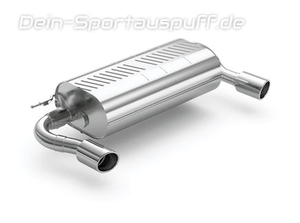 Eisenmann Edelstahl Duplex Sportauspuff BMW 3er F30 F31 Limousine u. Touring 320i ab 07/2015 je 1x90mm rund gerade