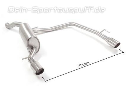 Ragazzon Edelstahl Duplex Sportauspuff Seat Ibiza 6F ab 2017 1.5l je 90mm rund eingerollt abgeschrägt