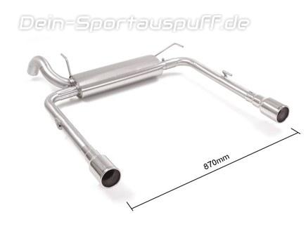 Ragazzon Edelstahl Duplex Sportauspuff Fiat Tipo 2 Schrägheck 1.4l T-Jet je 90mm rund eingerollt gerade