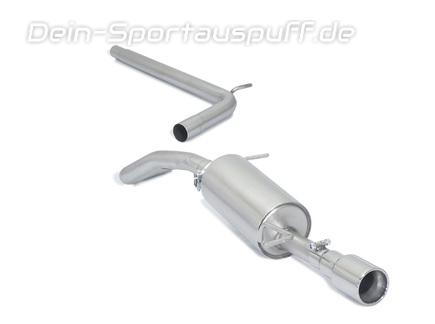 Ragazzon Edelstahl Racing-Komplettanlage ab Kat Skoda Fabia 5J 1.2l TSI 90mm rund eingerollt